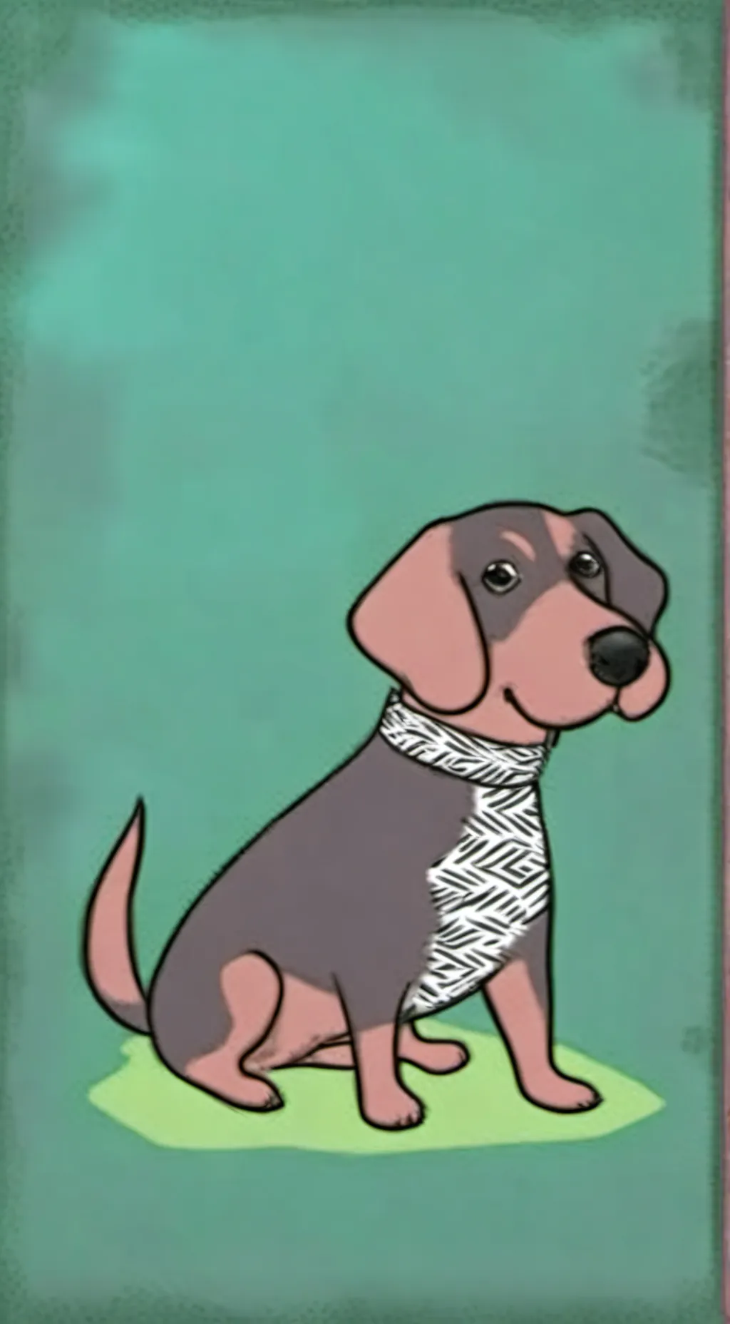 ai character: perro salchicha  background
