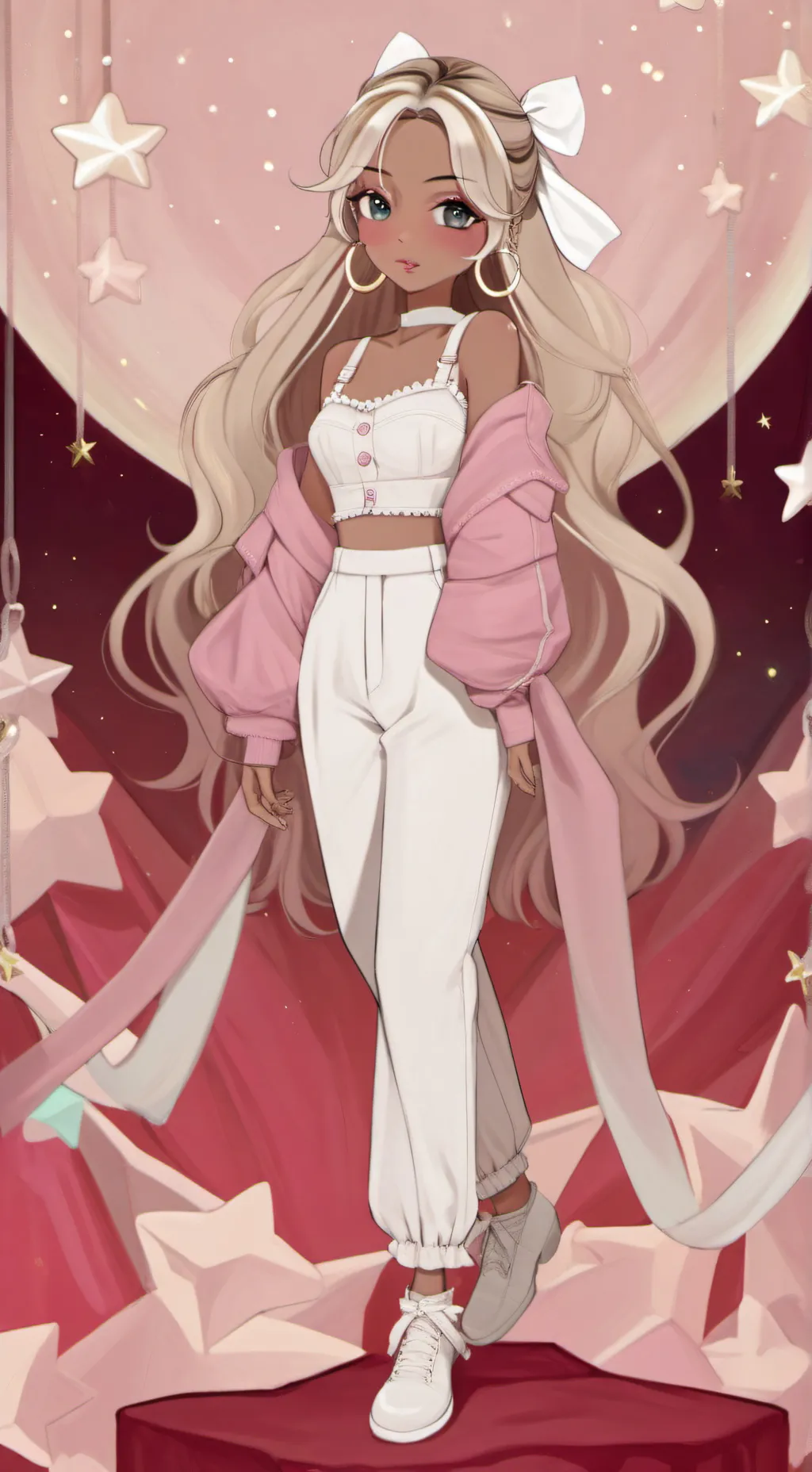 ai character: hazy background