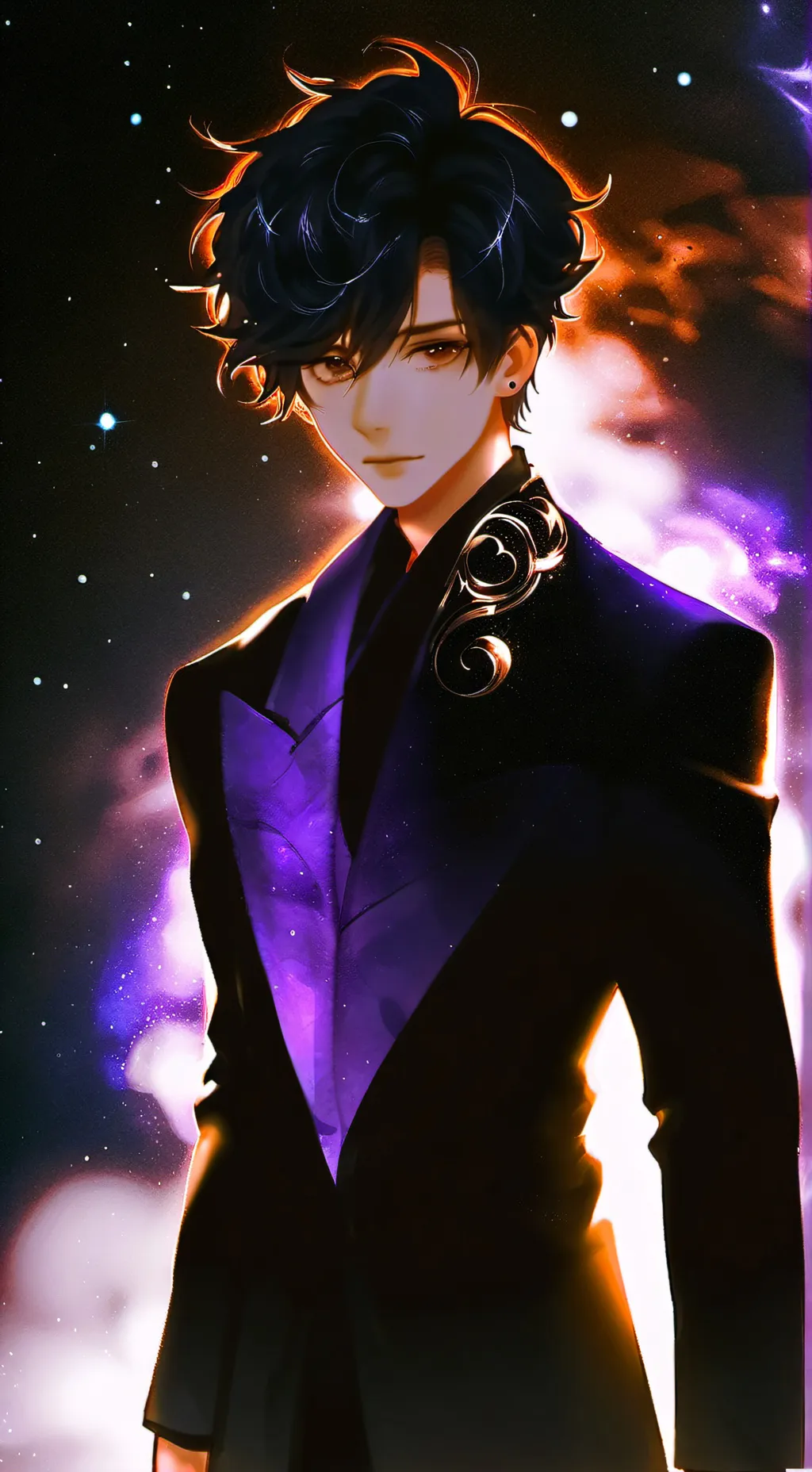 ai character: Black sapphire:3 background