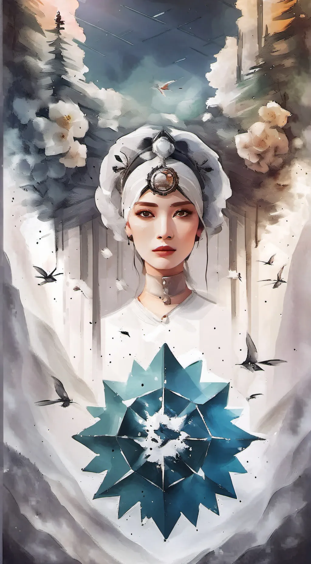 ai character: MHA in heaven background