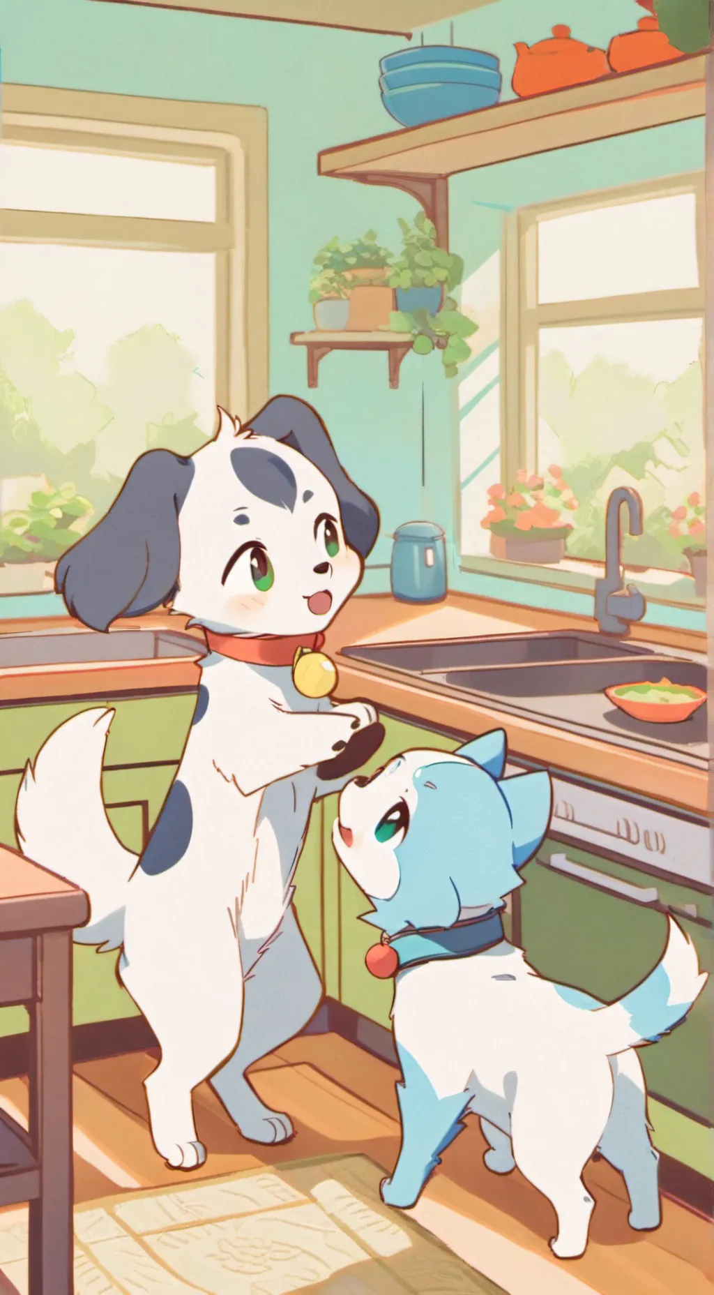 ai character: bluey background