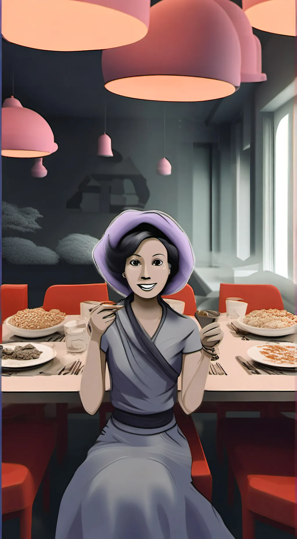 ai character: wenda whole background