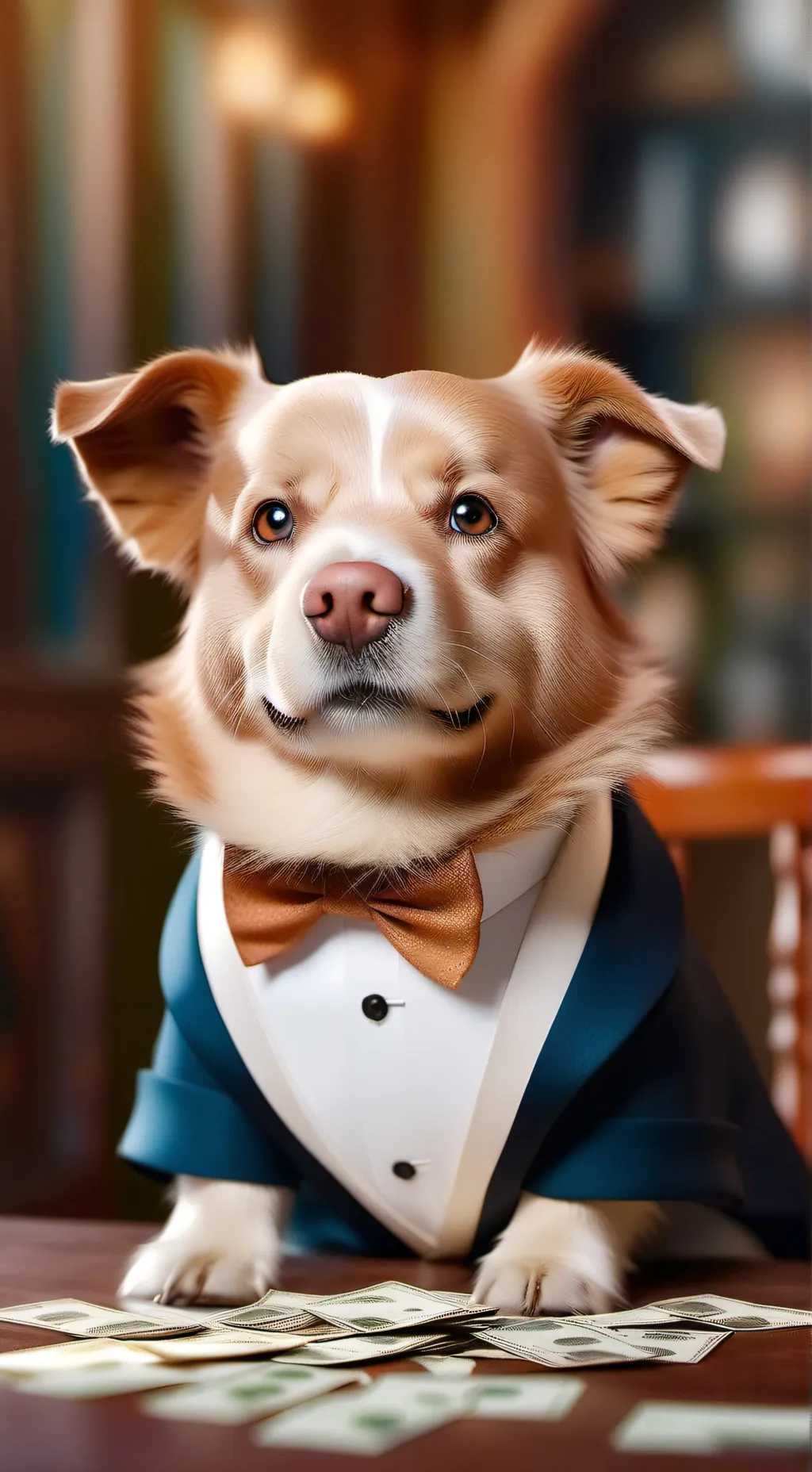 ai character: perro fino 🧐 background