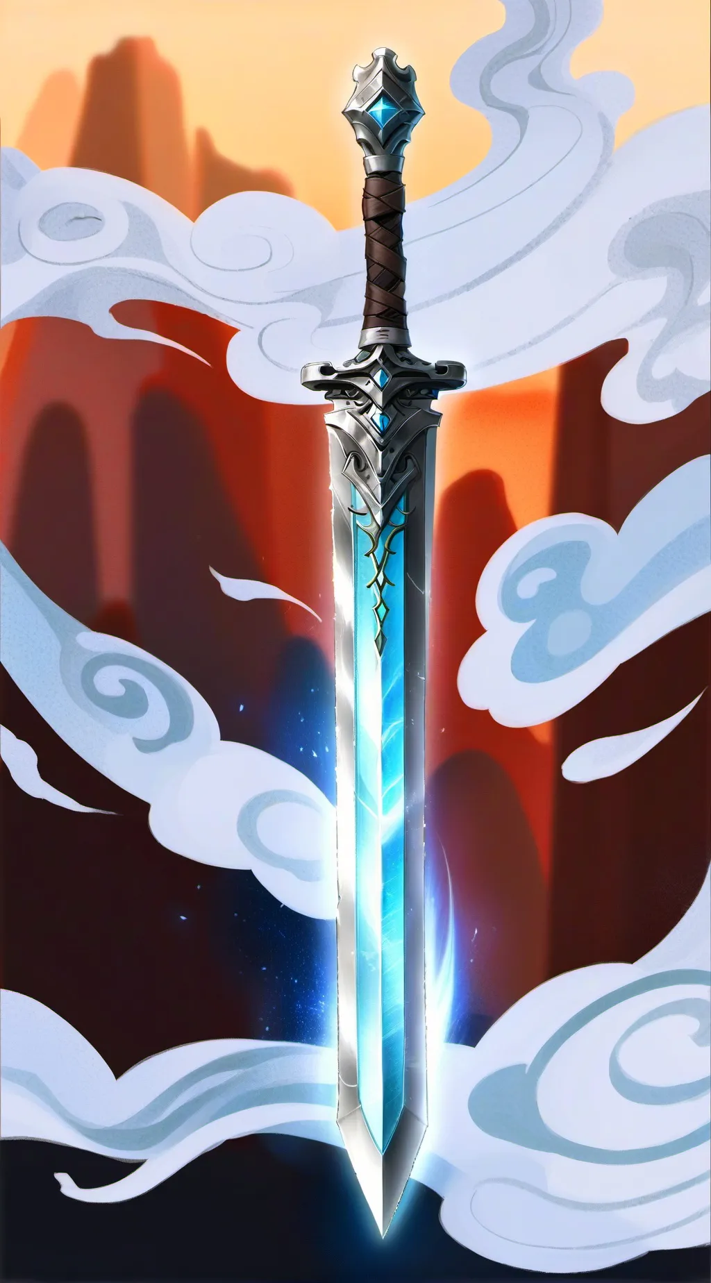 ai character: The living sword background