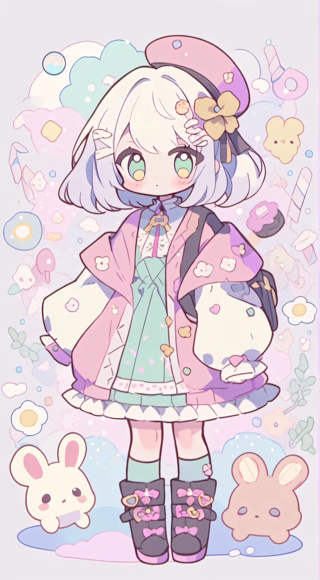 ai character: bebé  background