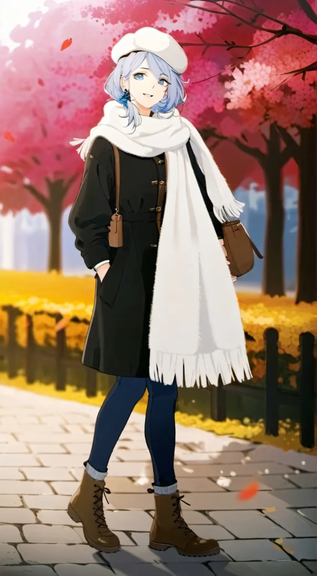 ai character: Maya Blue background