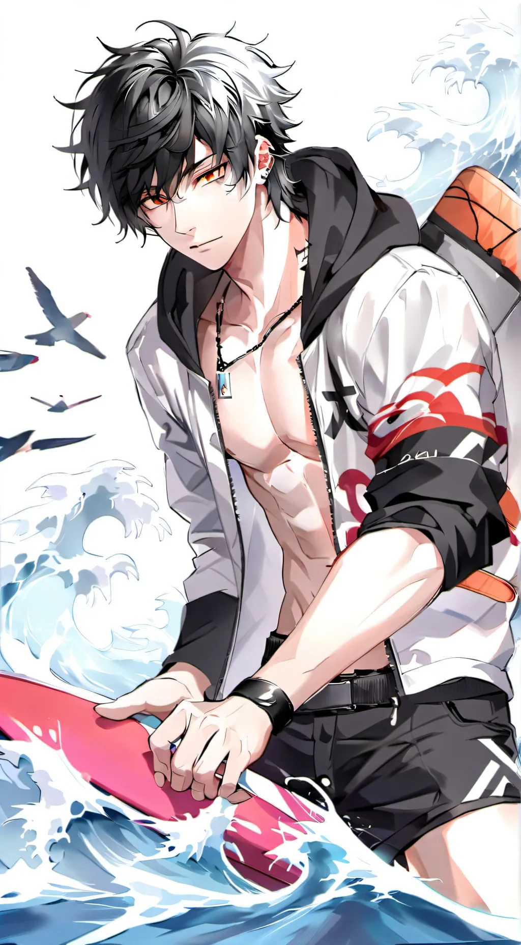 ai character: HXH x ONE  PIECE background