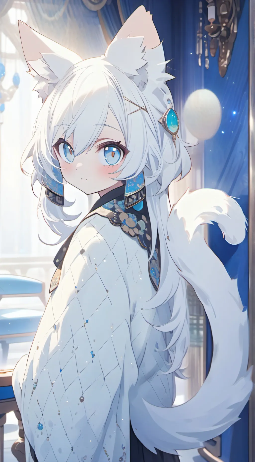 ai character: Agate Spirit Furry background