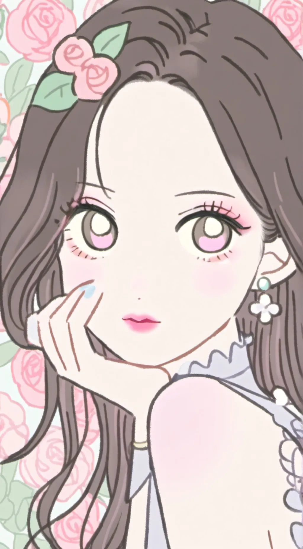 ai character: girl test background