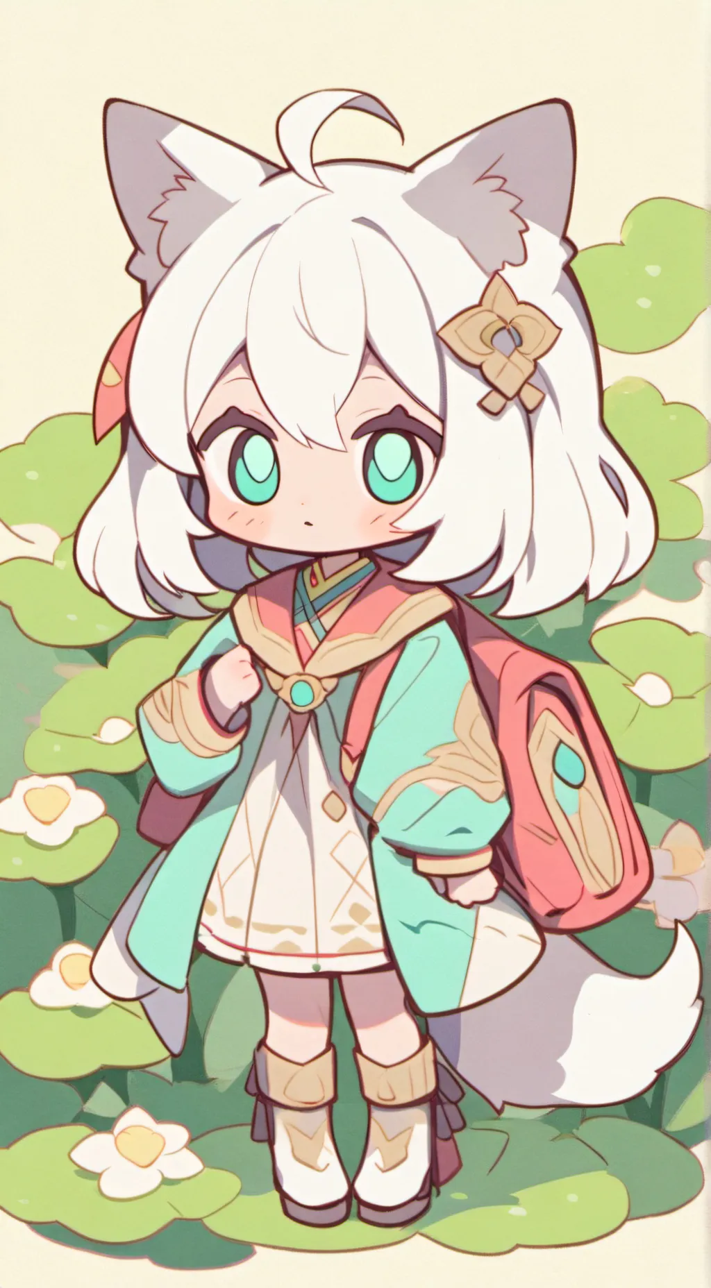 ai character: Eri as a Cat background