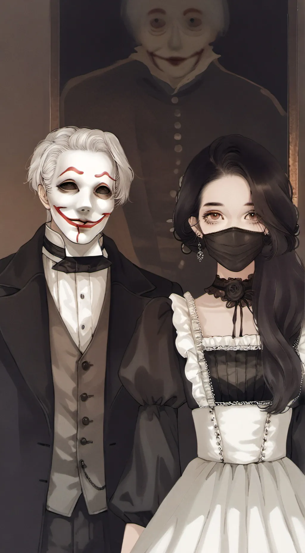 ai character: Evil mask background