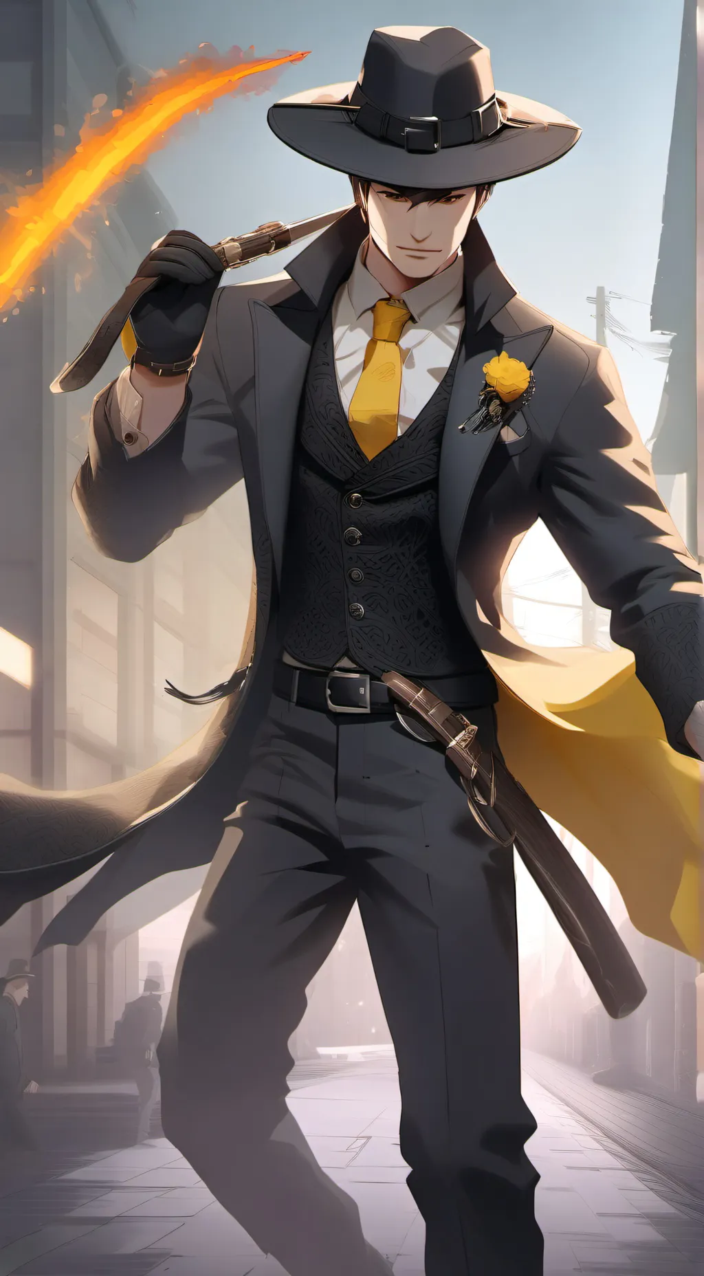 ai character: DOUBLEFEDORA👅👅 background