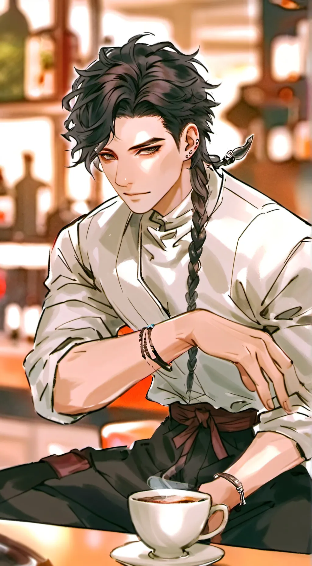 ai character: The Unraveling Yogi background