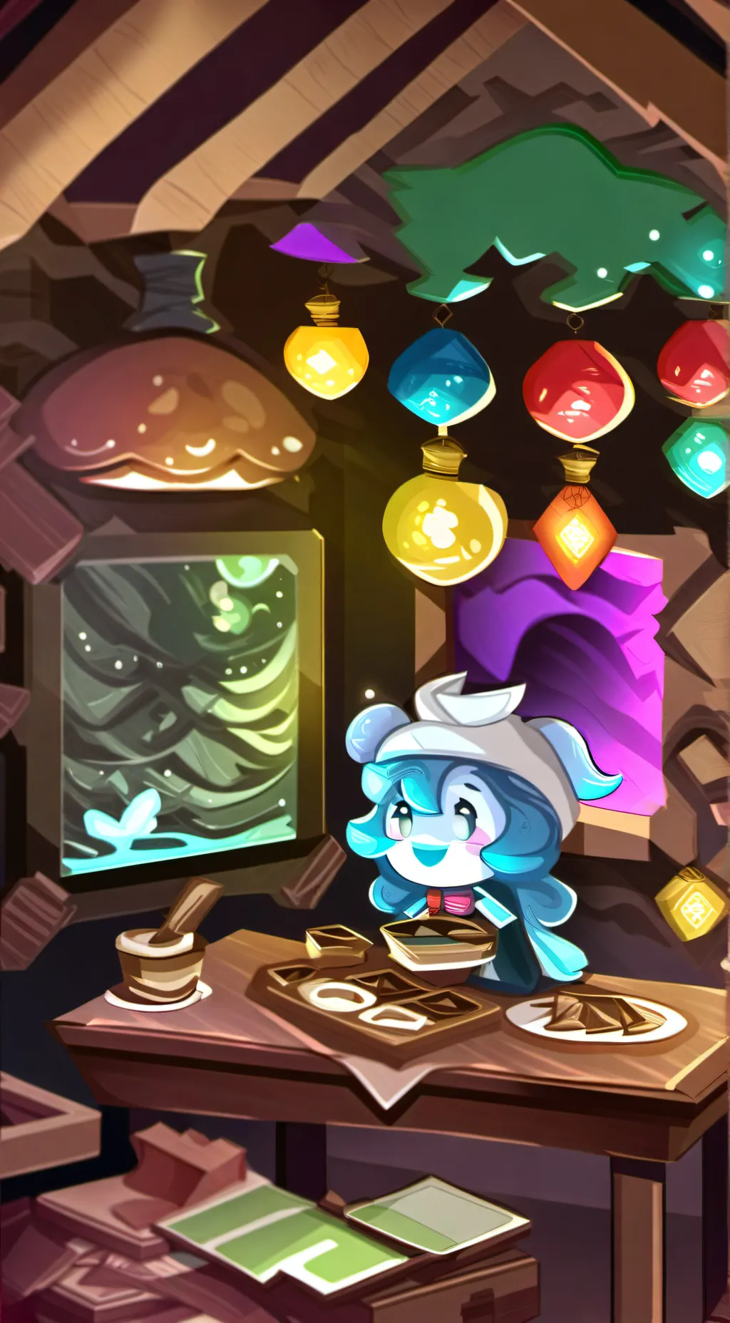 ai character: ℂℝ𝕂 background