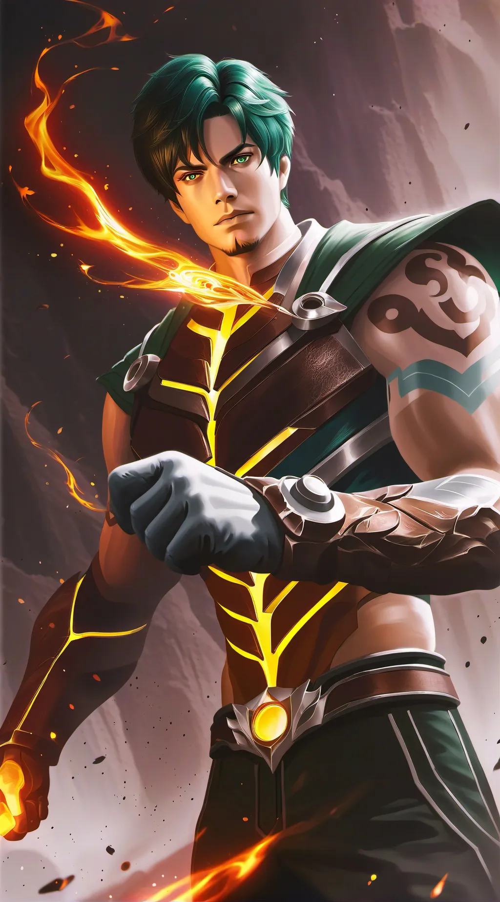 ai character: aot x mha background