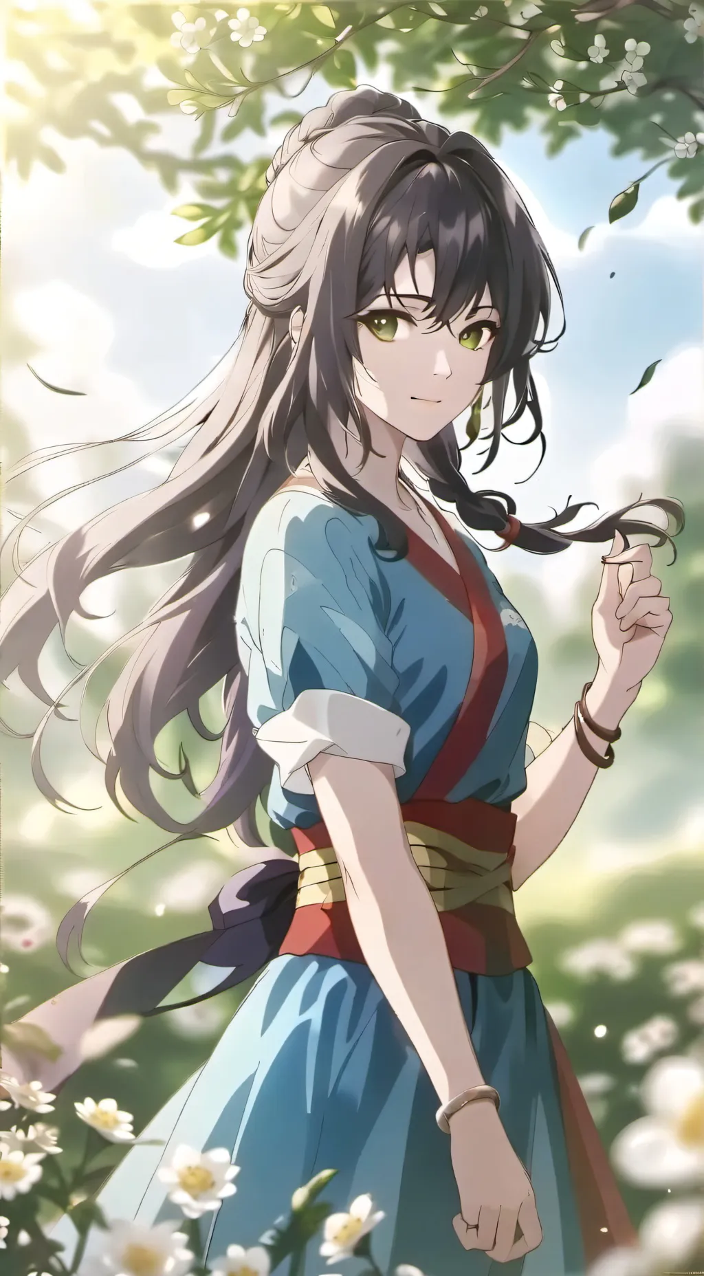 ai character: ирис  background