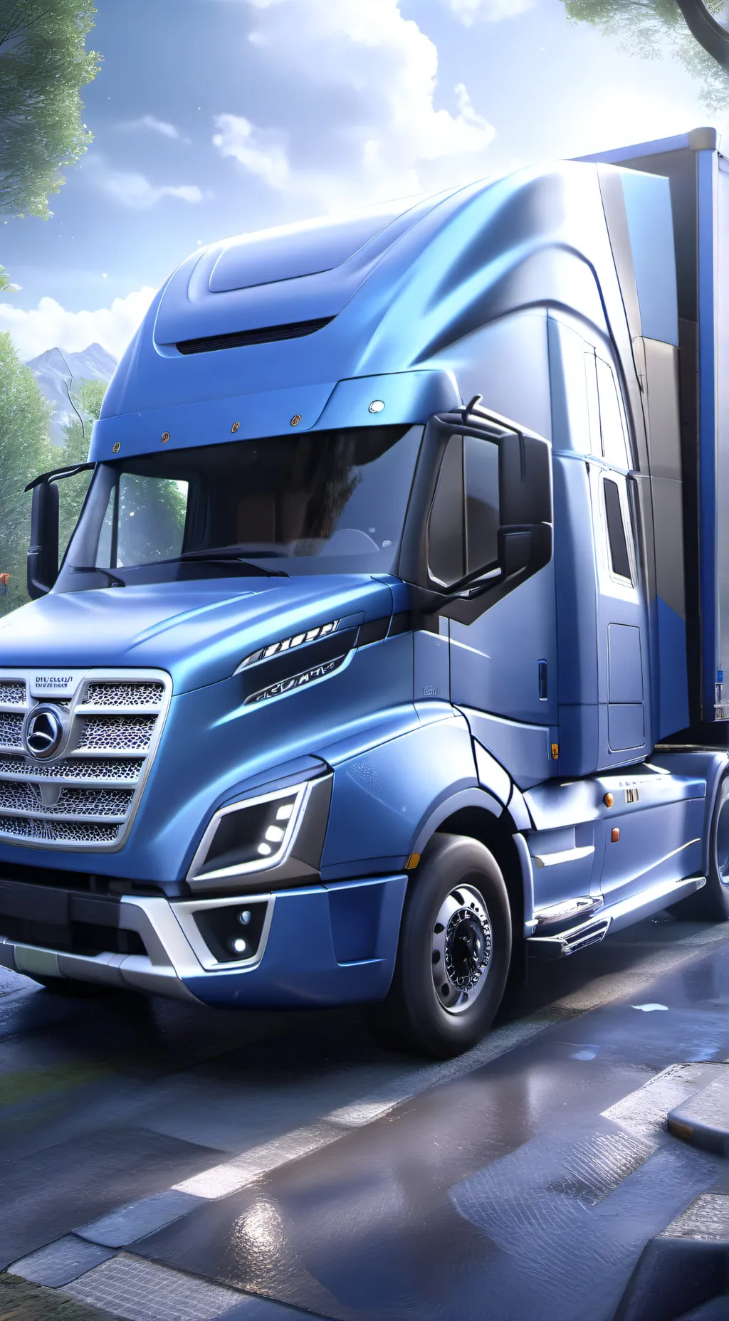 ai character: camion  background