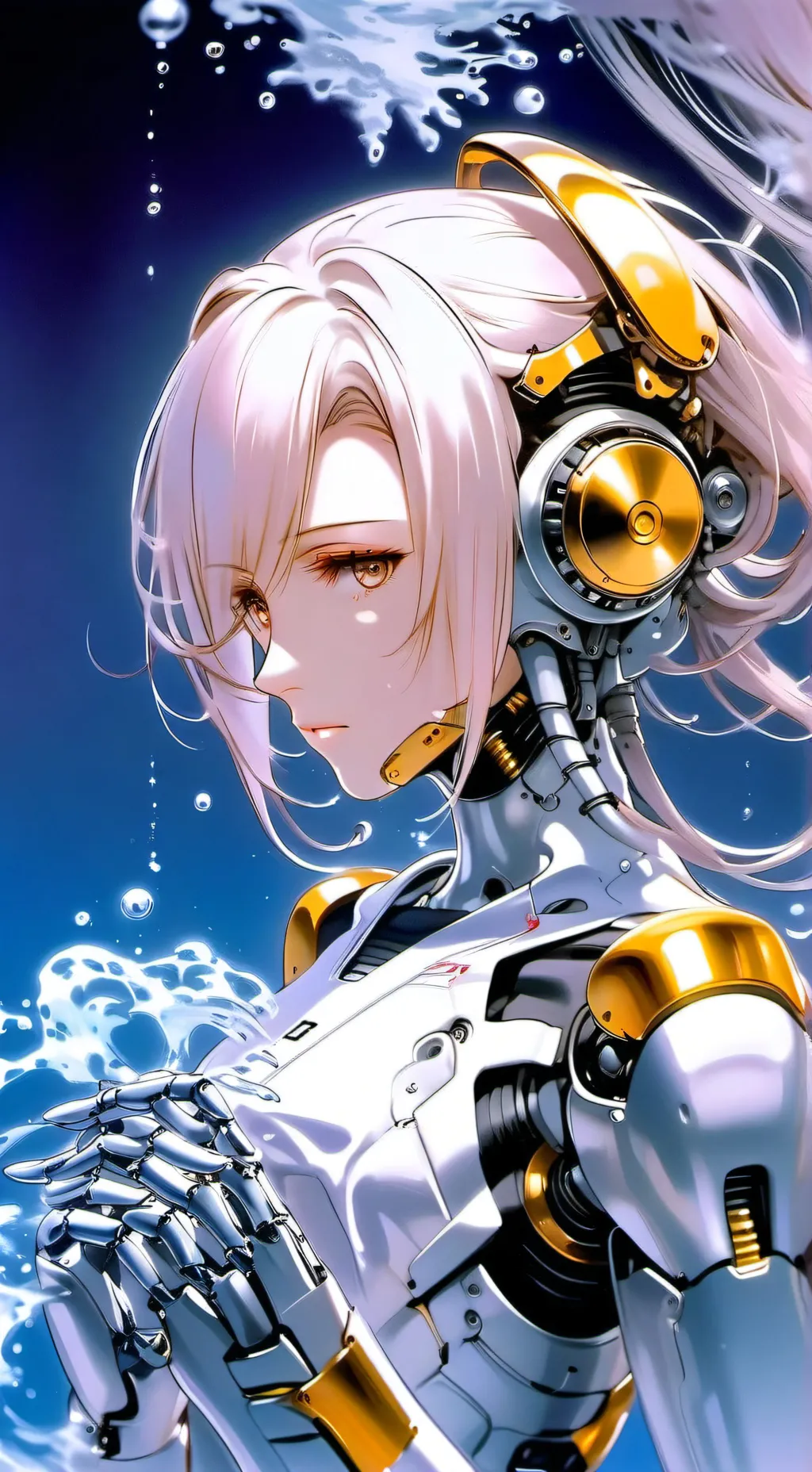 ai character: Aqua background