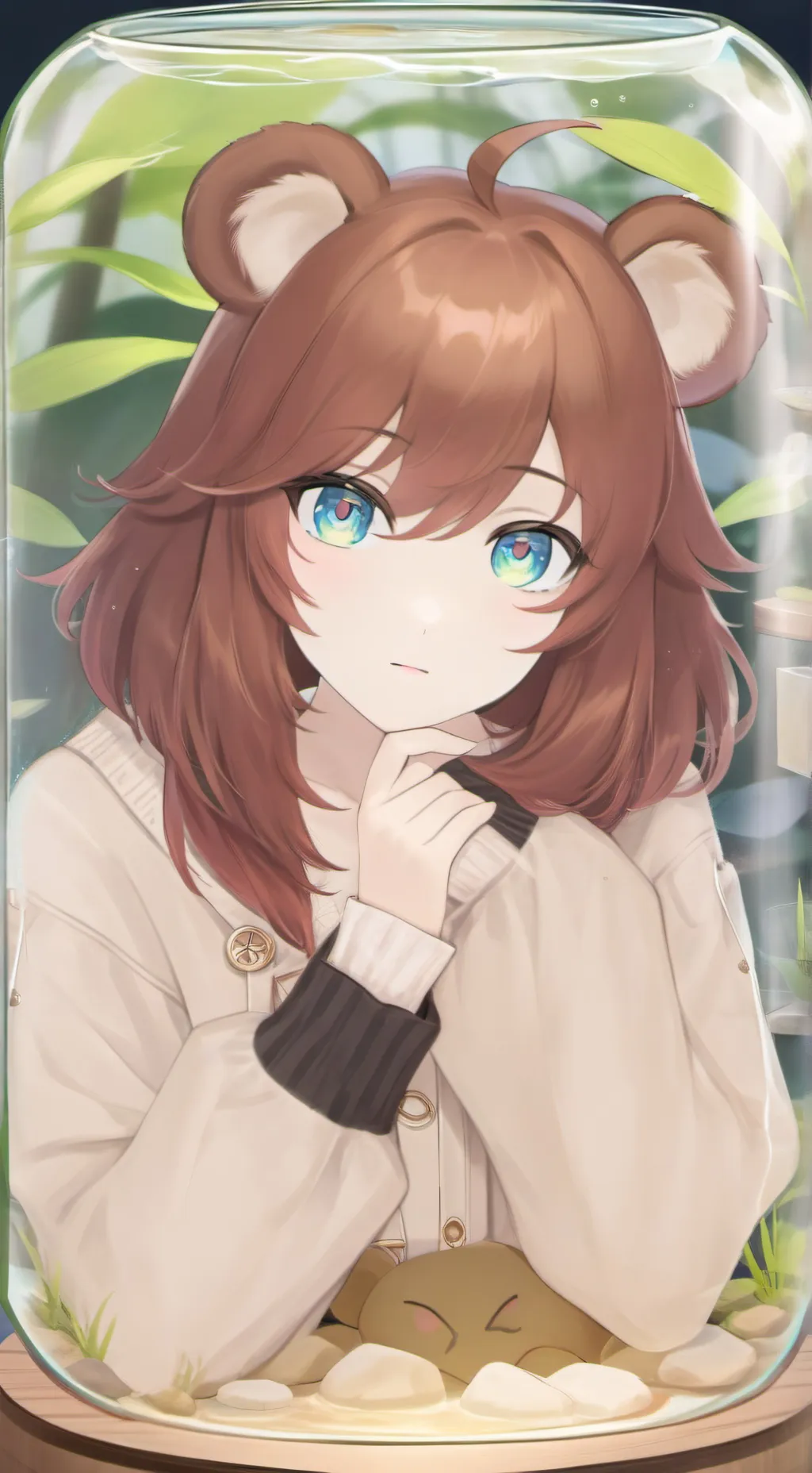 ai character: Spirit of the Streamlined Woods background