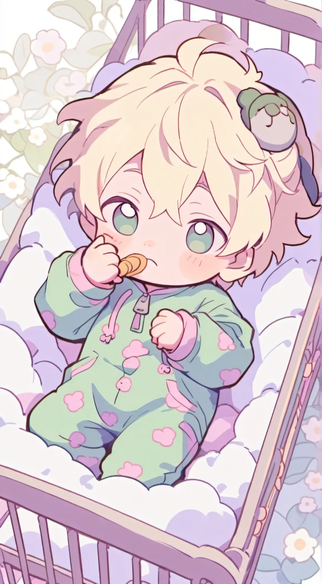 ai character: baby pack background