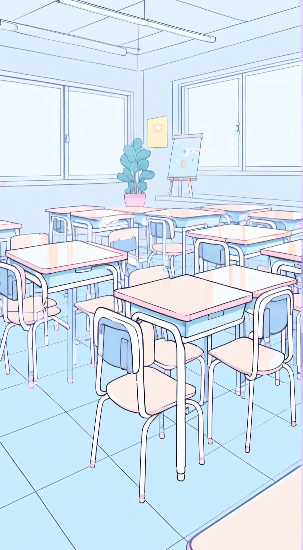 ai character: school pick me background