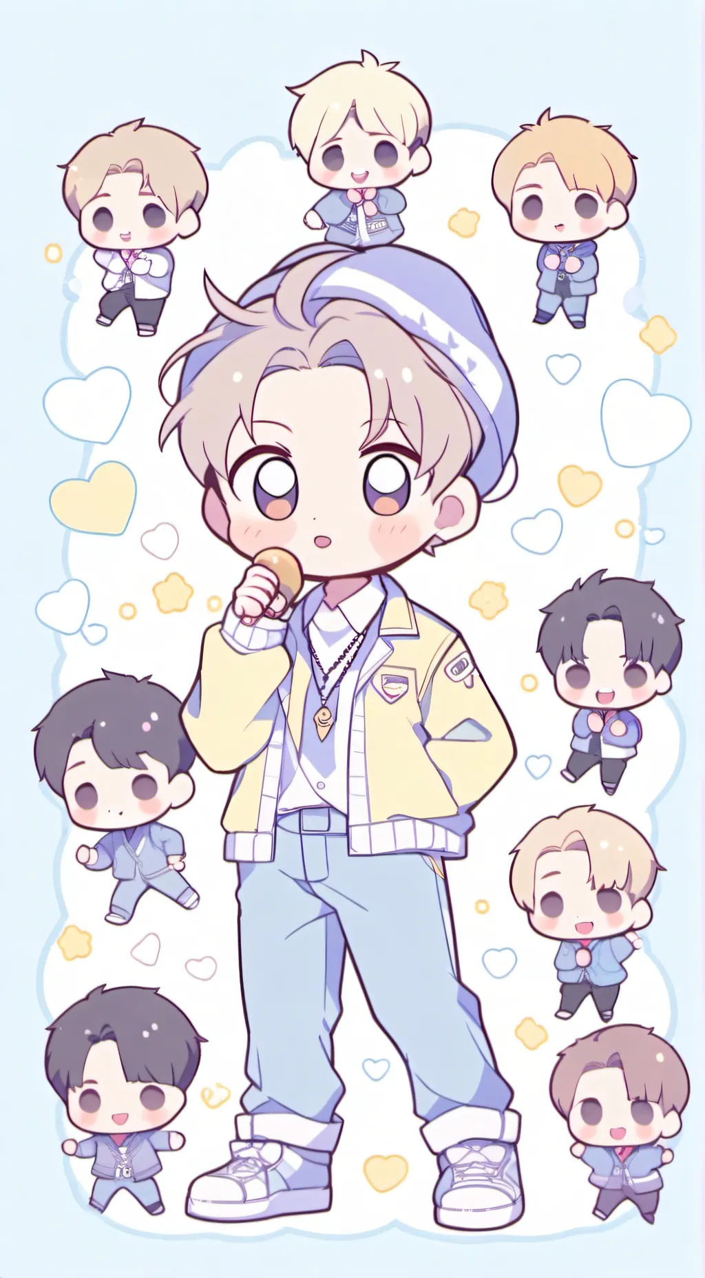 ai character: stray Kids  background