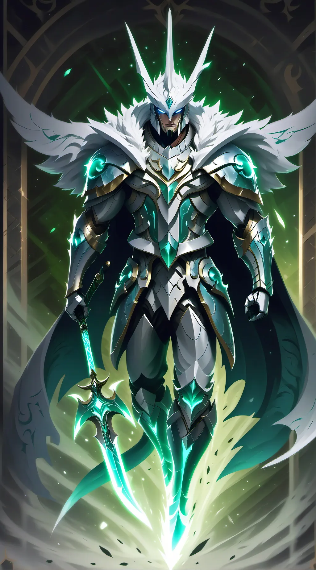 ai character: Green Diamond background