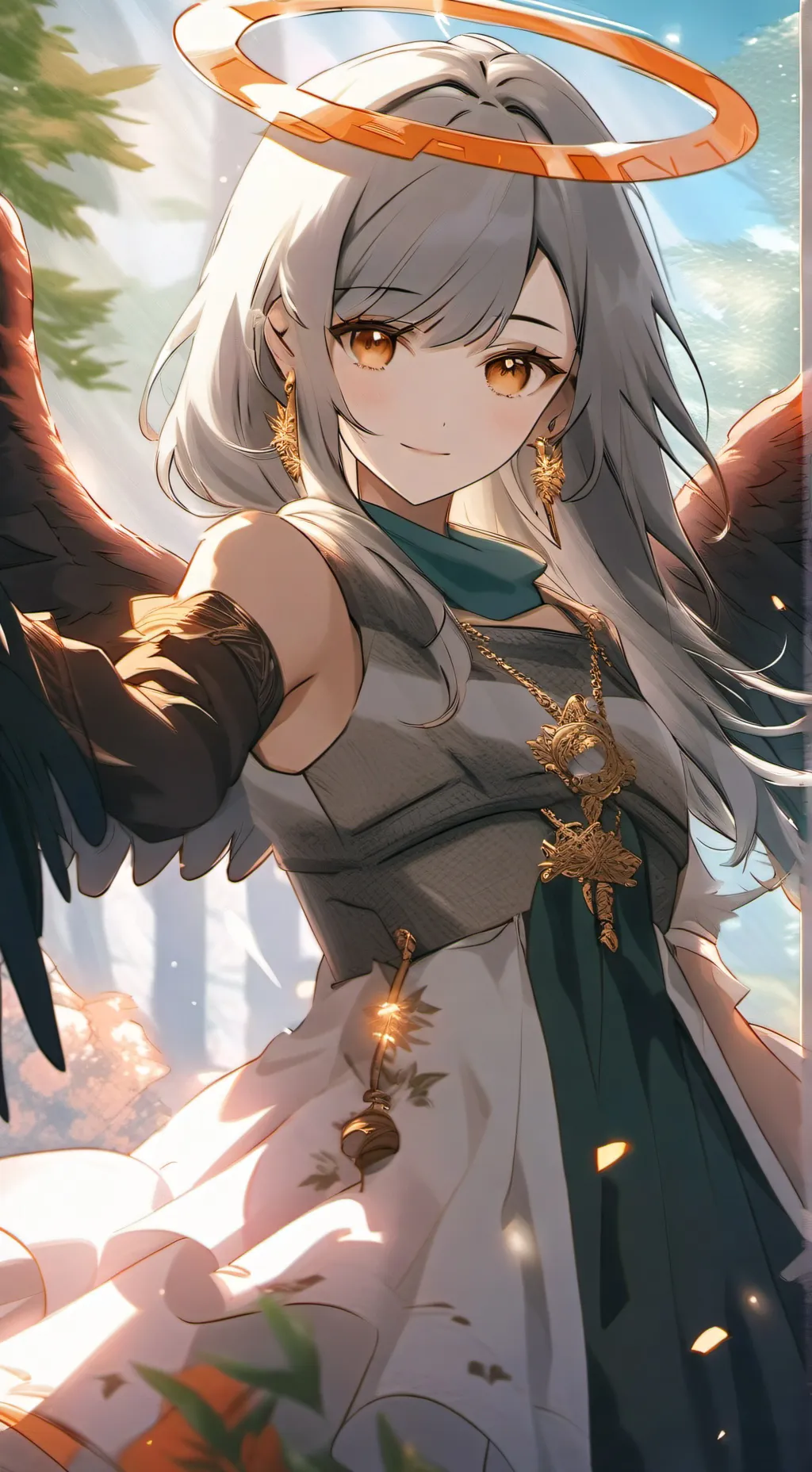 ai character: 🏹Zora🧡 background