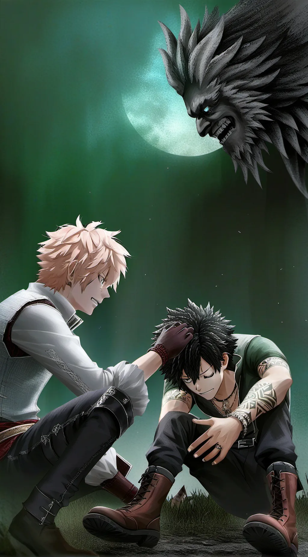 ai character: MHA THE WAR background