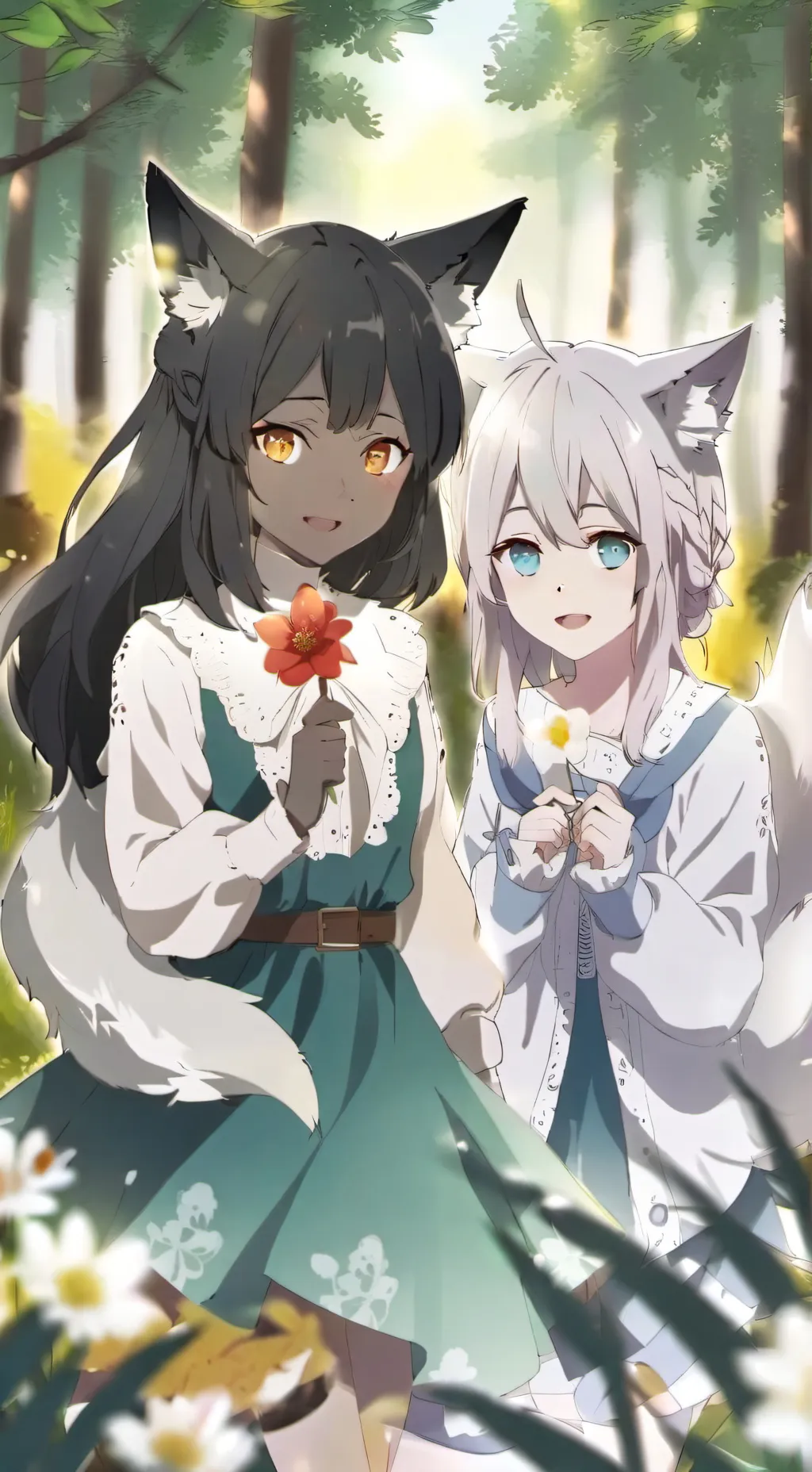 ai character: Luna and Emily background