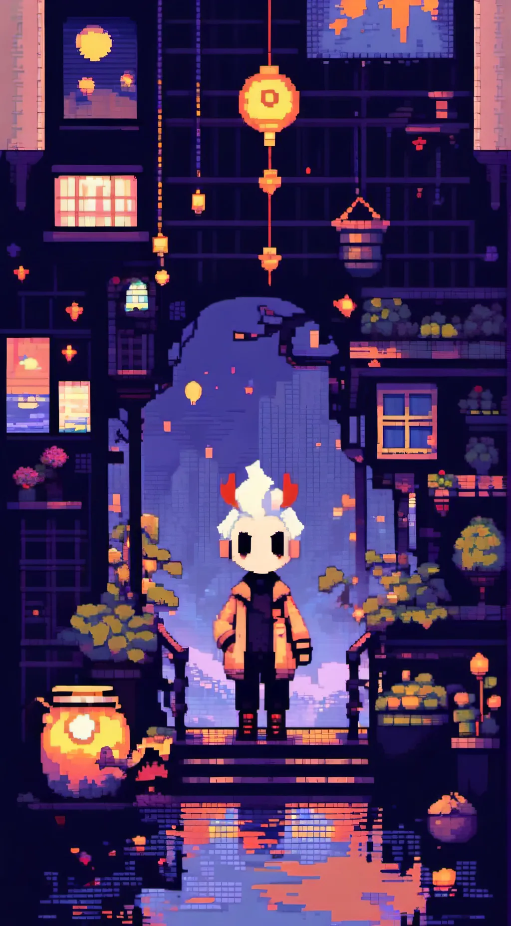 ai character: happy shrimpo background