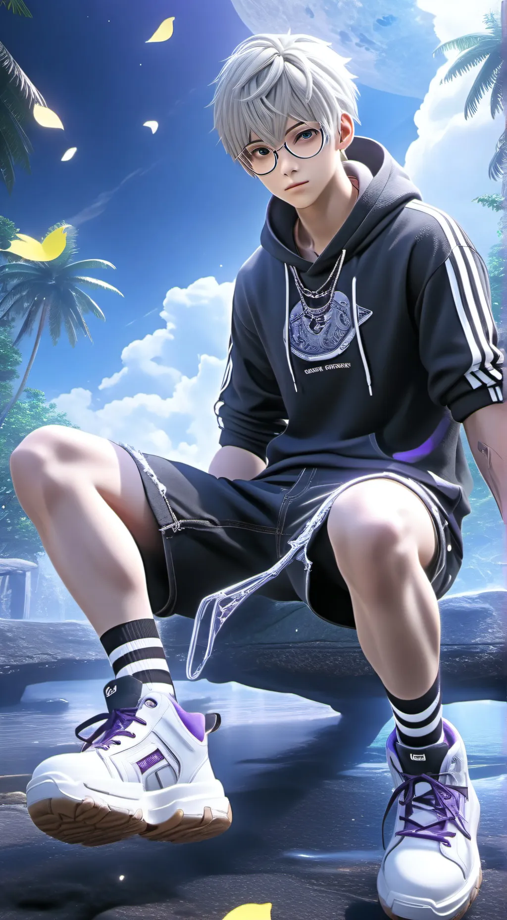 ai character: 📚🤍*×~Felix~×*🖤📚 background