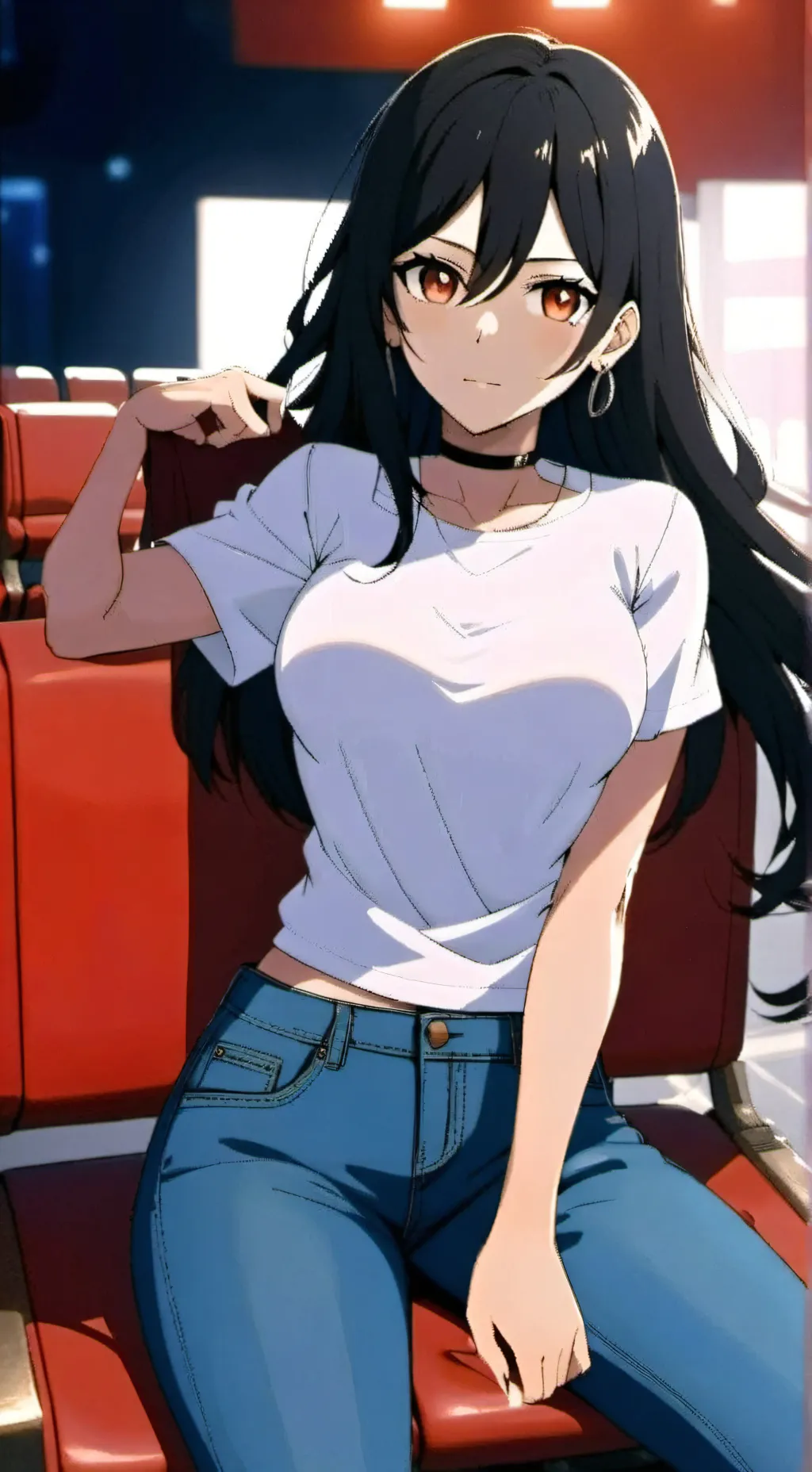 ai character: mujer del Cine 🇨🇼 background