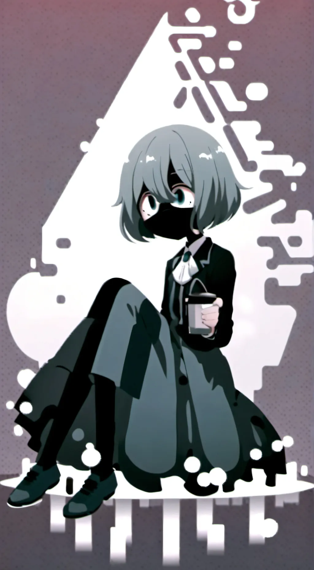 ai character: blot(de dw xd)  background