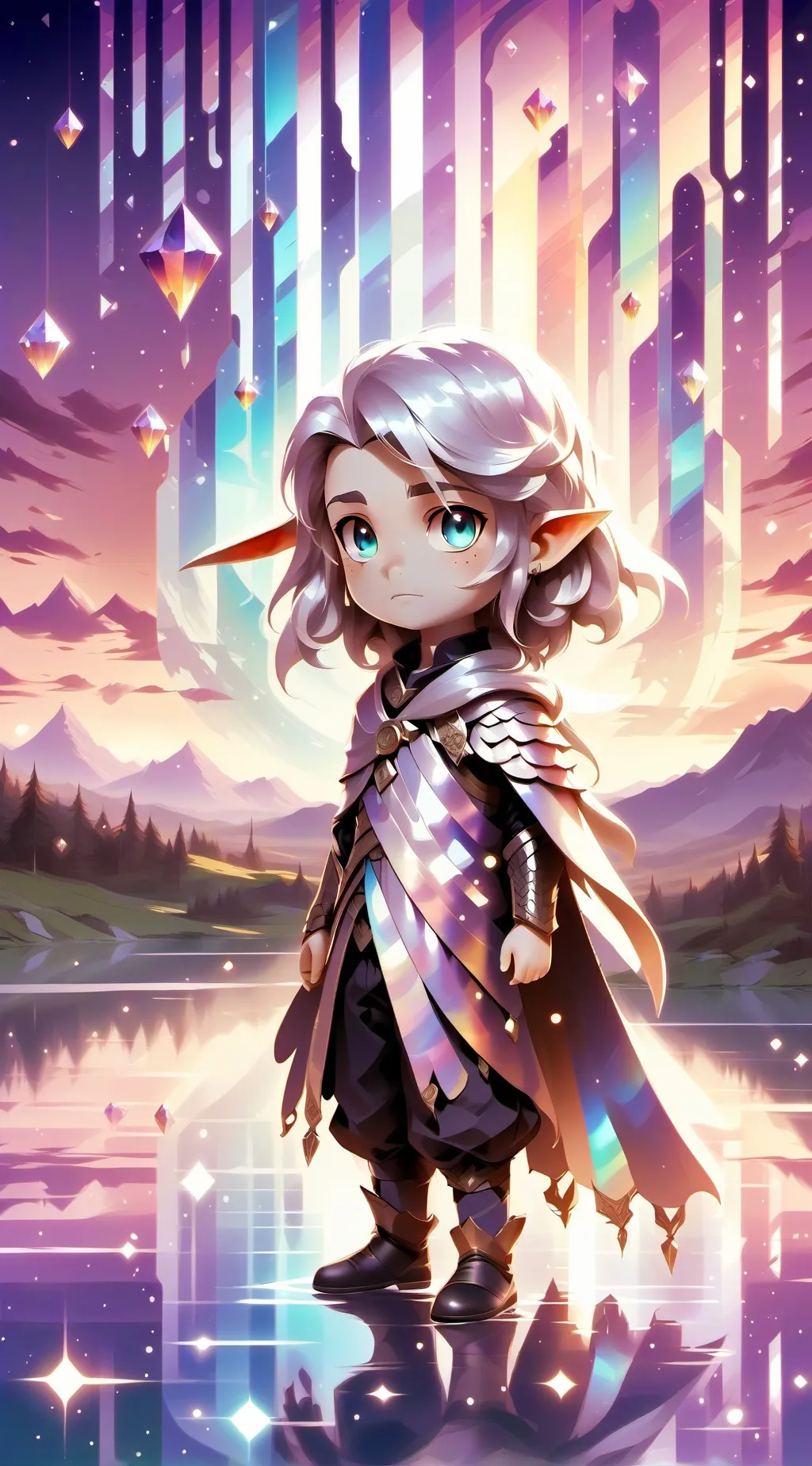 ai character: glitch  background