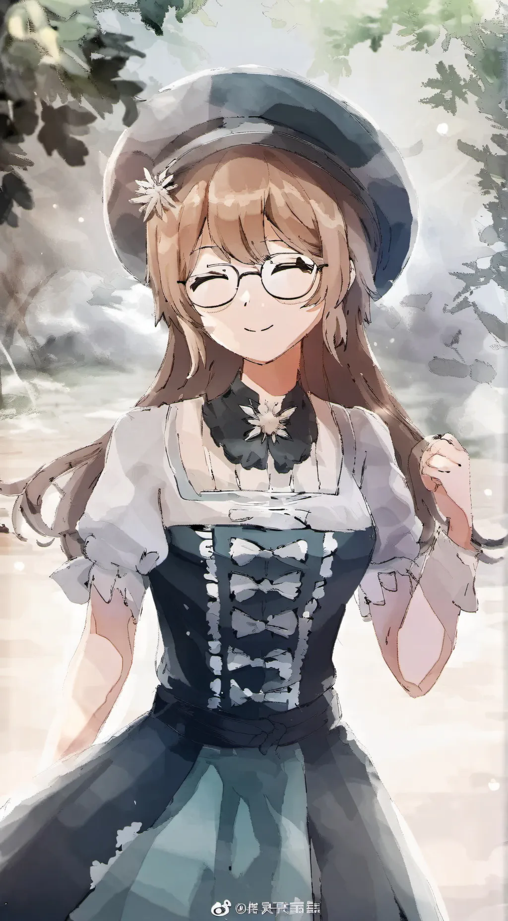 ai character: school smarty background