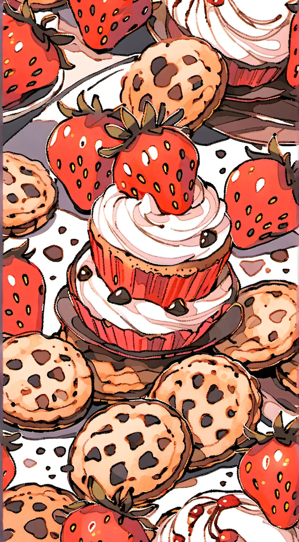 ai character: StrawberryCookieDW background