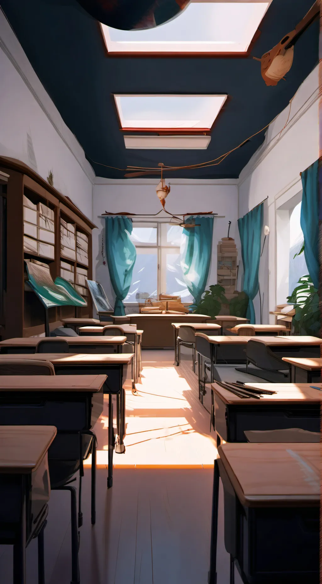 ai character: demon slay school background