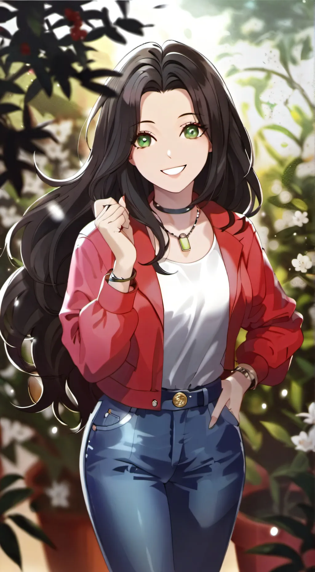 ai character: Rose background