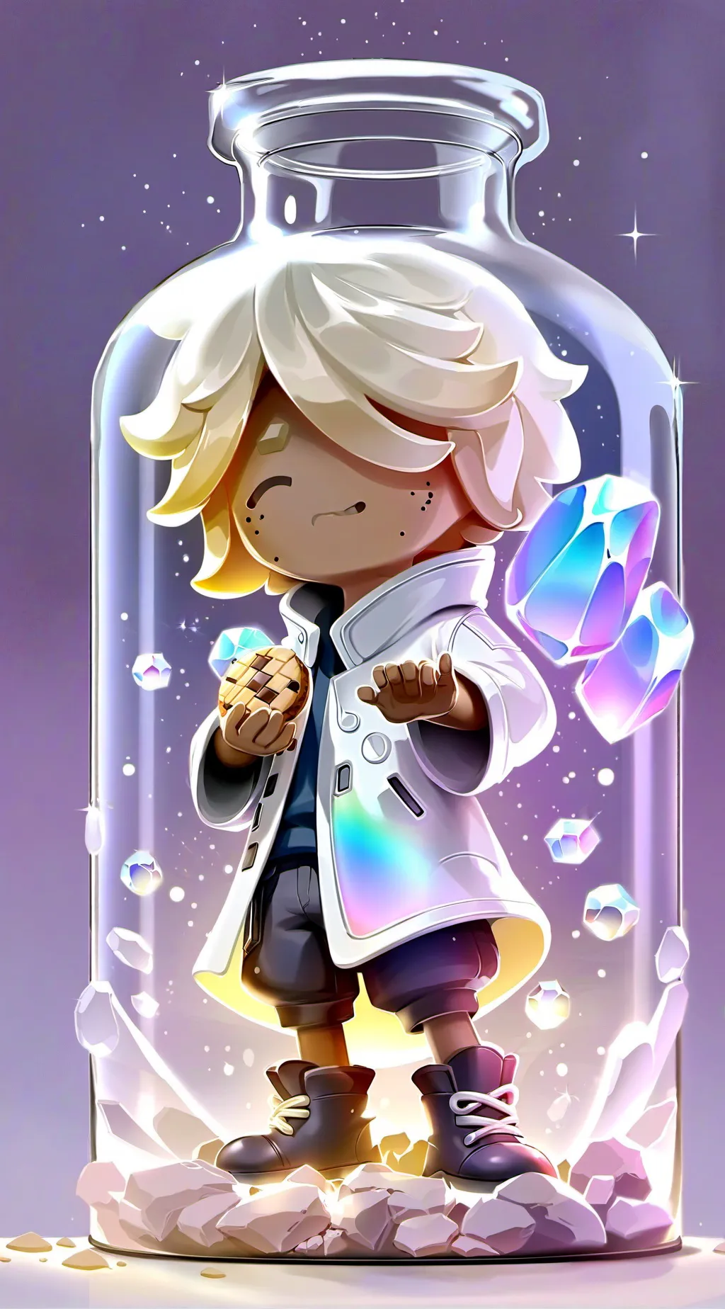 ai character: pure vanilla background