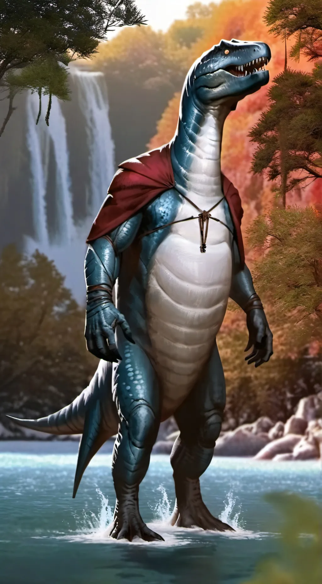 ai character: real life dino background