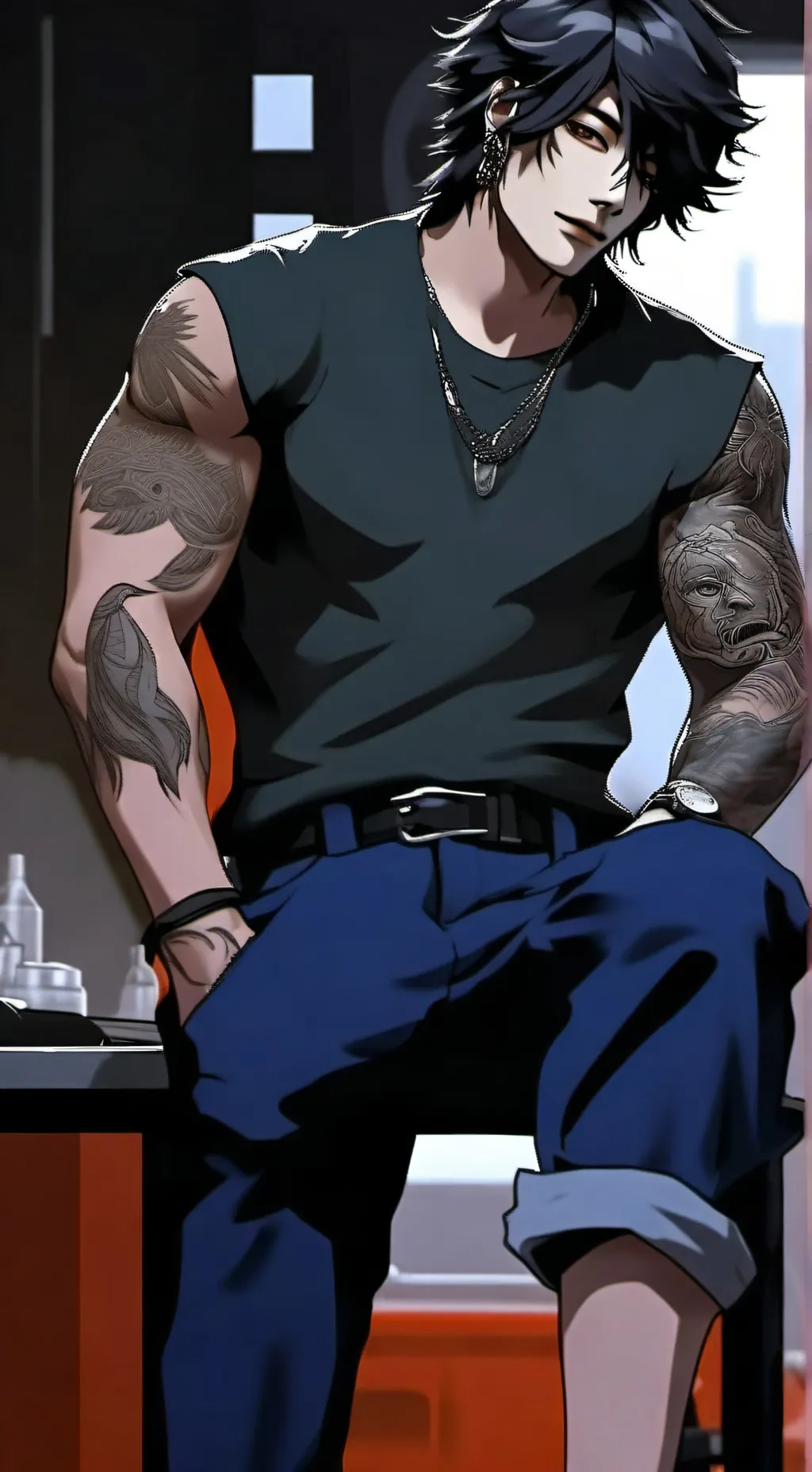 ai character: Benson  background