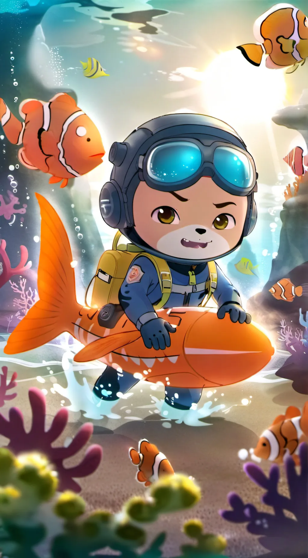 ai character: octonauts x dogman background
