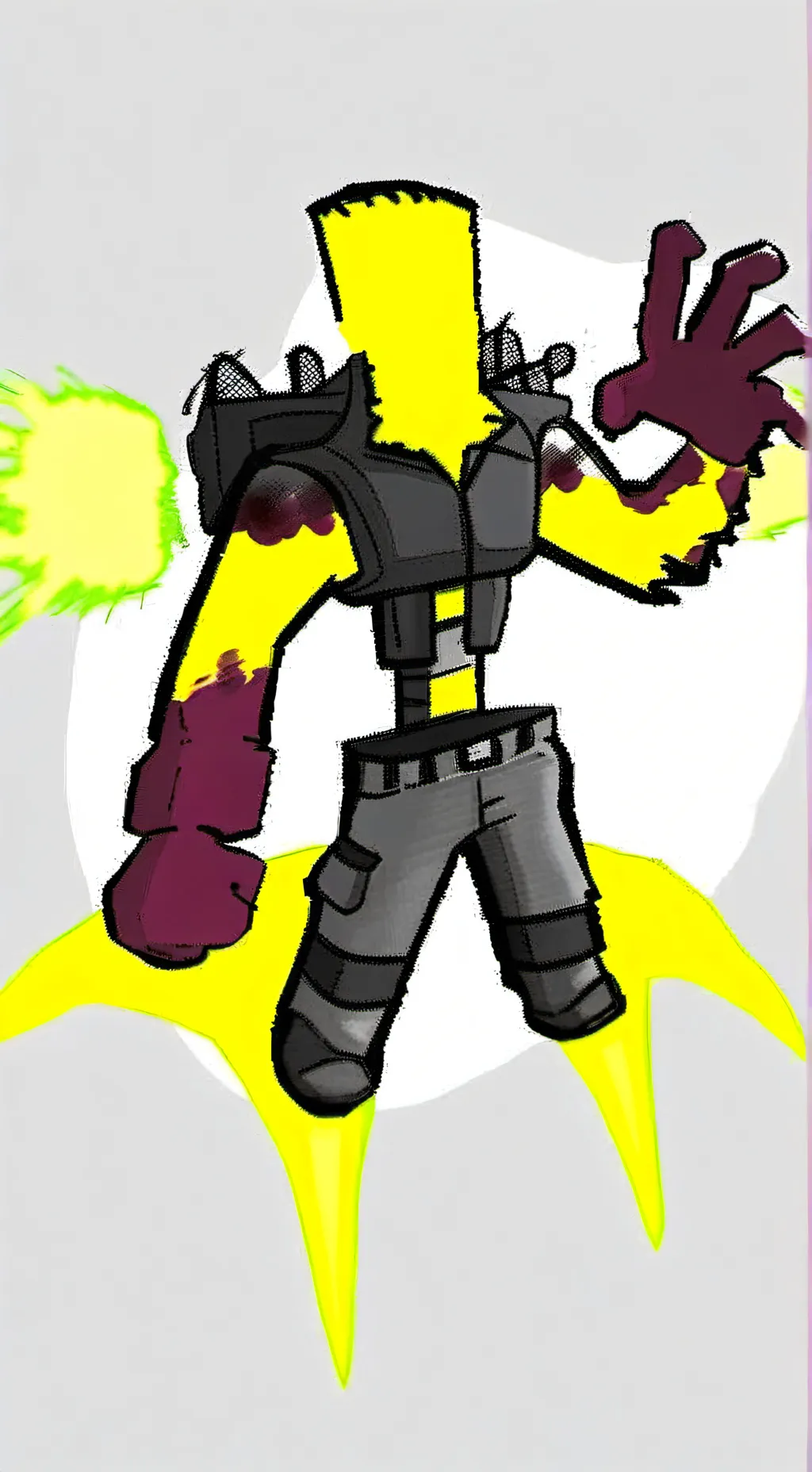 ai character: buzzsaw drone... background