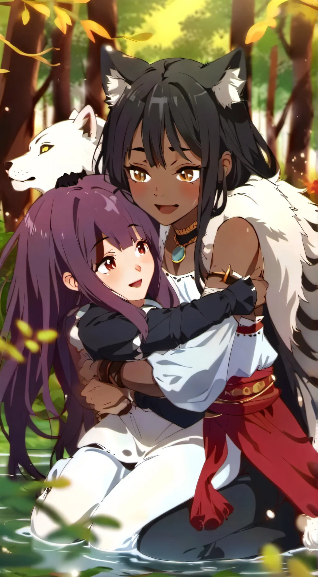 ai character: Luna and Helena background