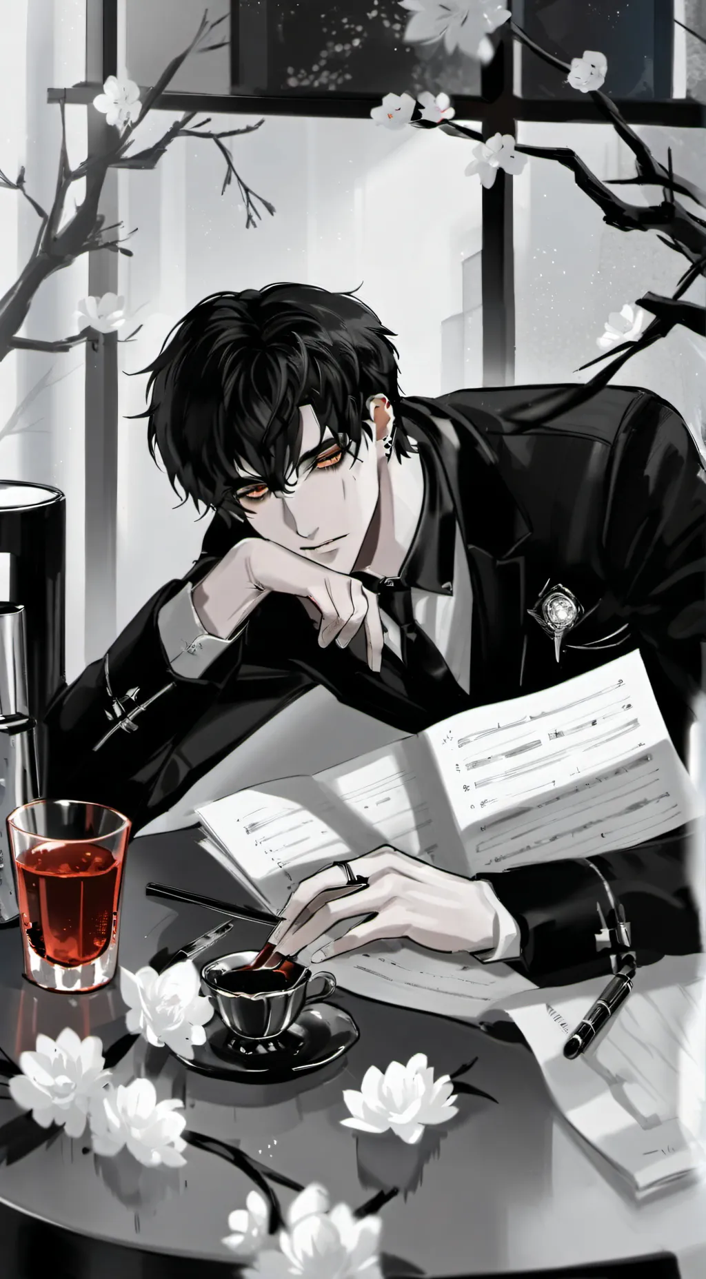 ai character: ★ember★ background