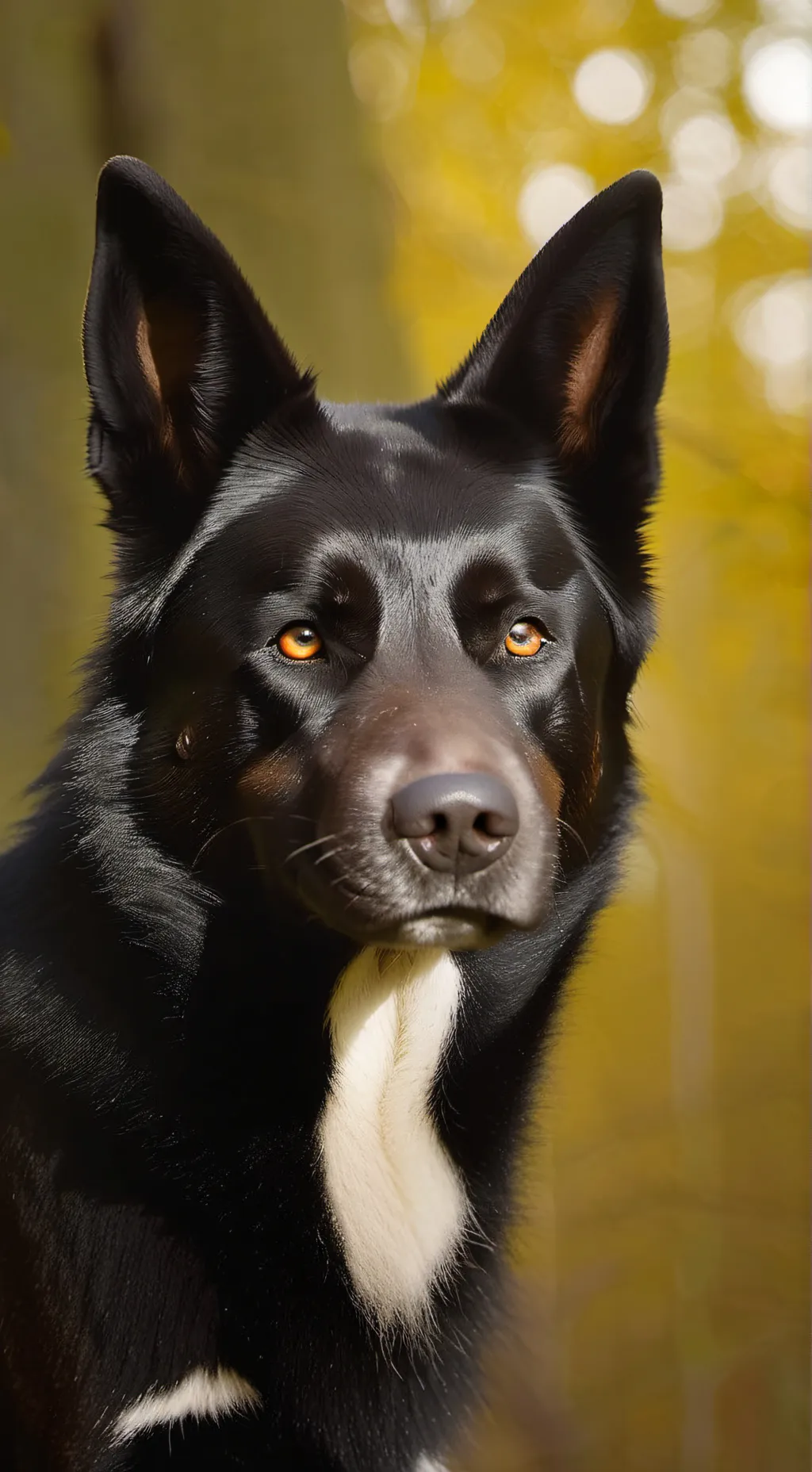 ai character: Dog (raining) background