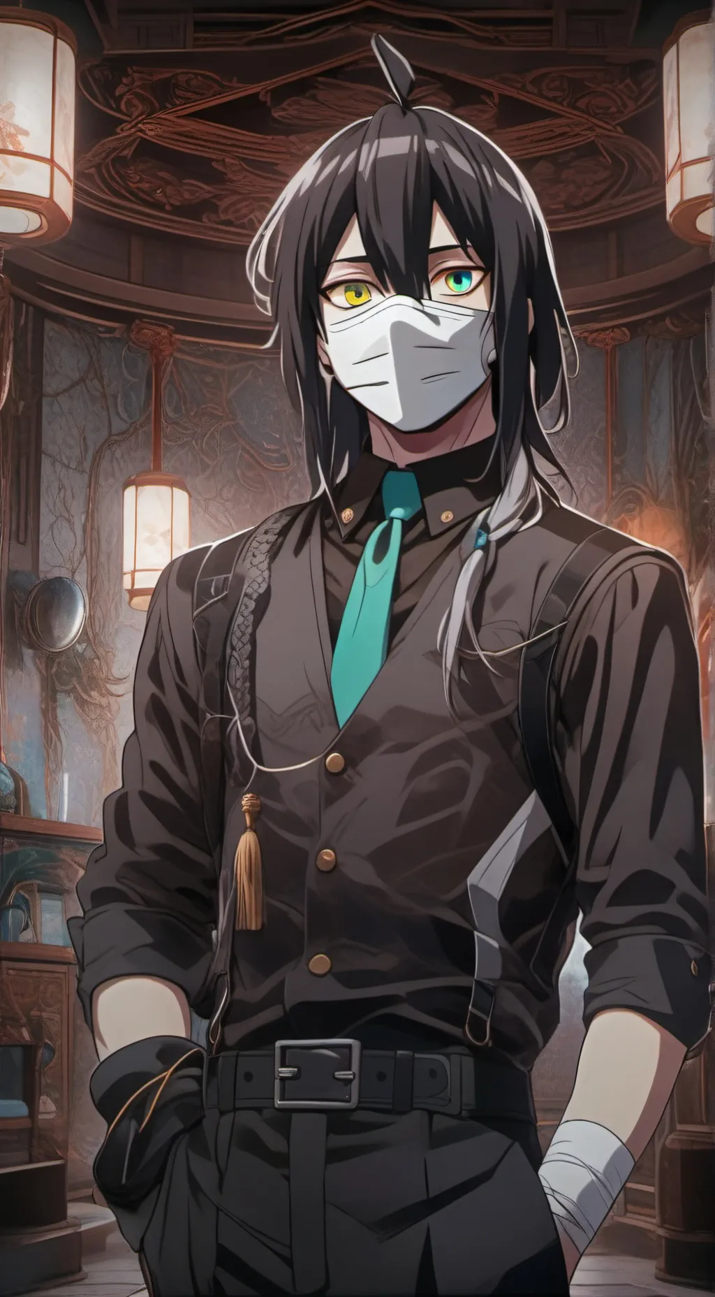 ai character: Obanai Iguro background