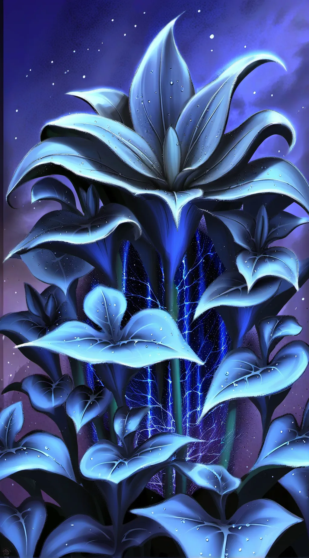 ai character: Moonflower  background