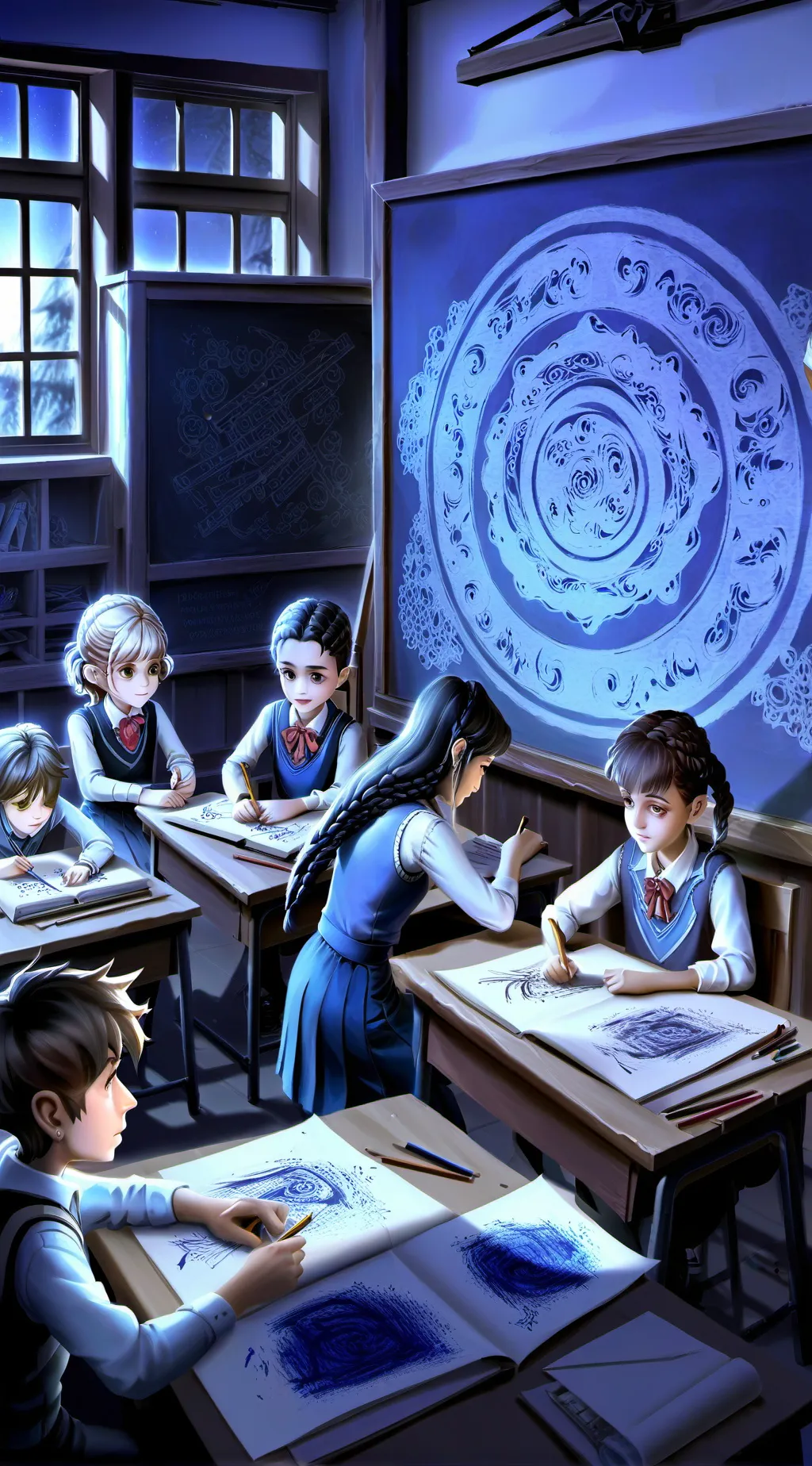 ai character: School background